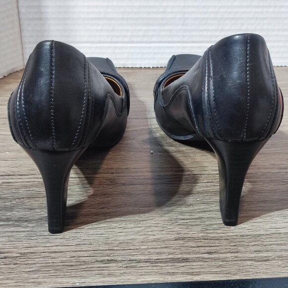 Hush Puppies square toe 3" heel pumps women's size 8.5 black - Picture 5 of 12